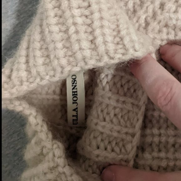 Ulla Johnson Beige Alpaca pulloveer with FLAP Size P NWOT - Picture 2 of 5